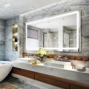 China Space saving Morden Luxury Oversized Hanging Hotel Bathroom Mirrors factory