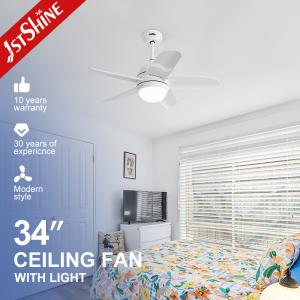 China 32 Inches Modern Ceiling Fan , AC Motor Plastic Blades White Quiet Ceiling Fan factory