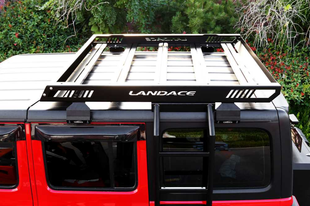 LANDACE Custom Universal Car Roof Rack Cargo Basket for Jeep Wrangler Pickup Carrier