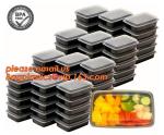 Food grade plastic disposable plastic take away bento box with 4 compartment