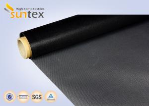 China Black PTFE Coated Fiberglass Fabric For Thermal Insulation System factory