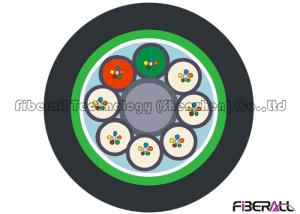 China Black Outdoor Armored Fiber Optic Cable , Overhead Fiber Optic Cable 96 Core factory