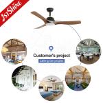Living Room 1stshine LED Ceiling Fan 3 Color LED Plastic Blades and DC Motor for