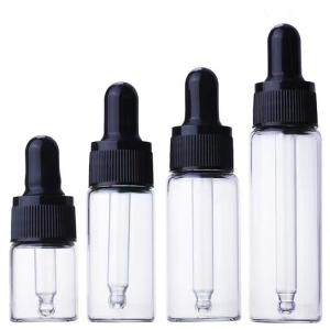 China Round Frosted 20/410 Empty Dropper Bottles Custom Amber Pump factory