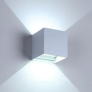 China Europe style cube wall light white shell dimmable led wall light lamp down wall light 6w 12w factory
