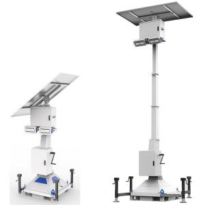 China Solar Panel 420 Wattage Mobile Street Light Led Tower For Road Construction Lighting factory