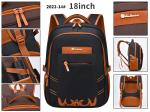 Nylon Business Casual Backpack Waterproof Student School 18 Inch Laptop Rucksack