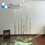 ZT-418G wedding decoration accessories single gold brass candlestick holder