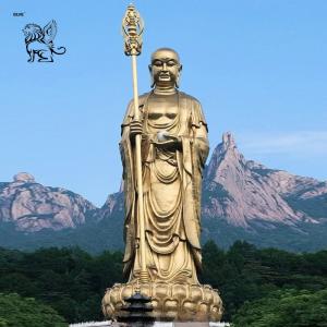 China Ksitigarbha Bodhisattva Bronze Buddha Statue Metal Earth Store Bodhisattva Sculpture Large Giant Outdoor Buddhism factory