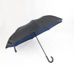 Black Metal Pole Reverse Folding Umbrella , Custom Design Automatic Inverted