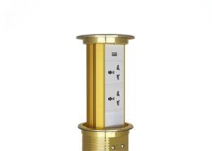 China Golden Round Kitchen Pop Up Sockets , Pop Up Receptacles Kitchen Countertop factory