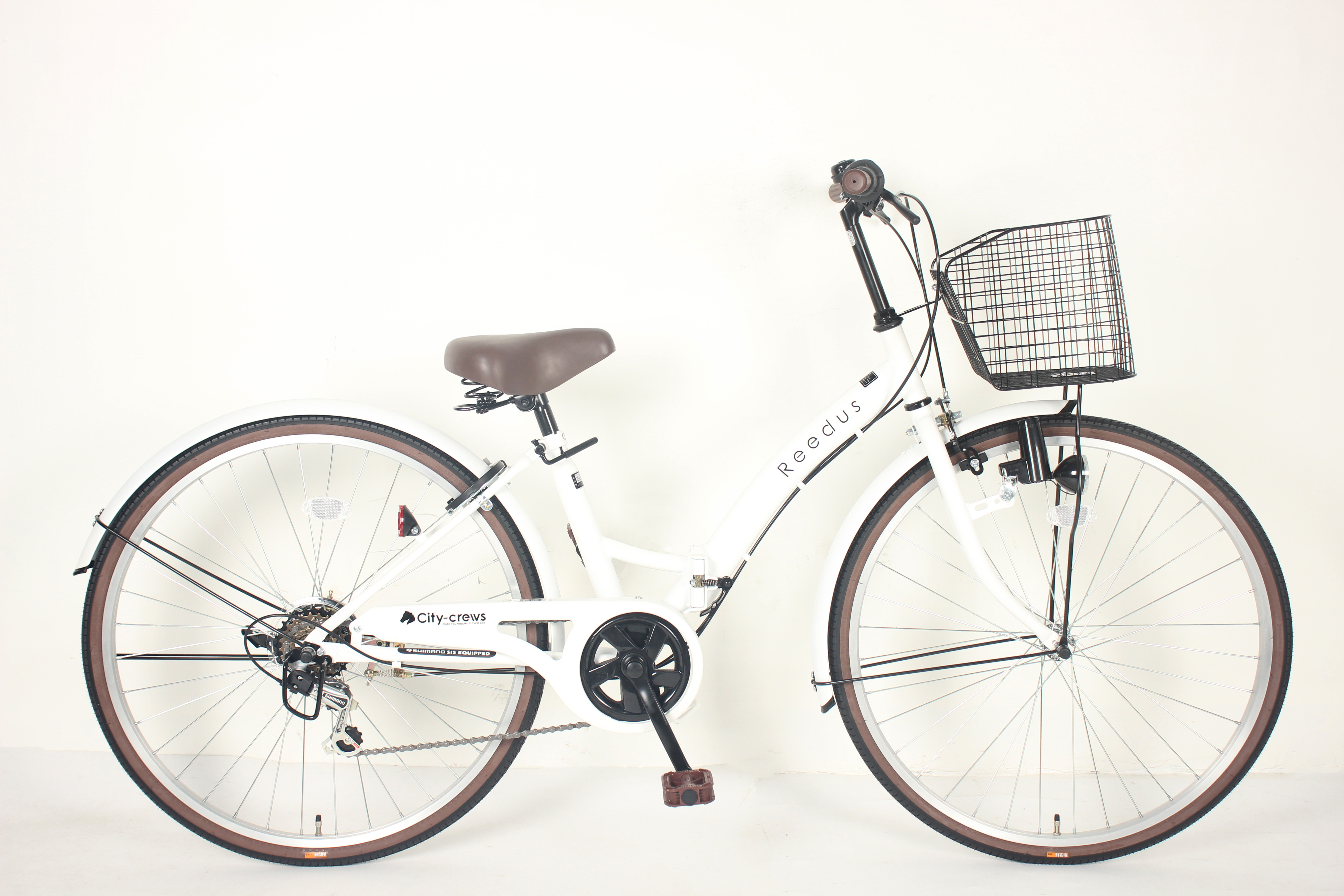 Lightweight Folding Road Bike With Aluminum Alloy Fork Material And 6 Speed In White