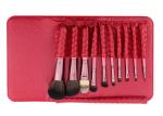 Pink Professional Makeup Brush Set Include Wooden Handle Aluminum Ferrule