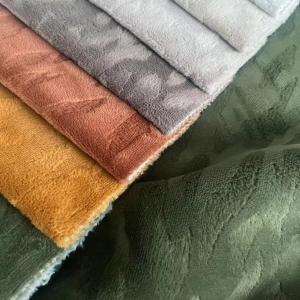 China Luxury Velvet Sofa Fabric Plush Velvet Fabric Waterproof For Furniture factory