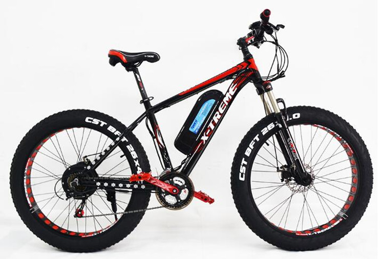 48V Lithium Battery 26"*4.0 Fat Tyre Electric Bike 250W/350W/500W Motor Power Optional
