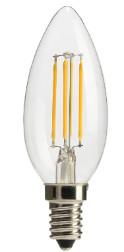 China LED Filament 3w candle 300 lumen Indoor lighting bright European royal family transparent retro chandelier crystal lamp factory