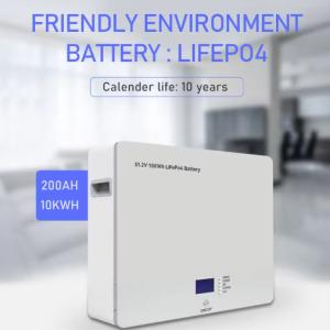 China 6000 Cycles LifePo4 Batterie 48v Lithium Solar Battery 200ah 10kwh 48v Wall Mount Lithium Batteries For Solar System factory
