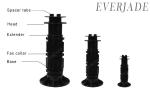 Max Diameter 200mm Flooring Accessories Everjade Plastic Pedestals for Timber