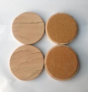 China 2017 Popular 4‘’ Absorbent Sandstone Coaster Customized Size and Printed Logo factory