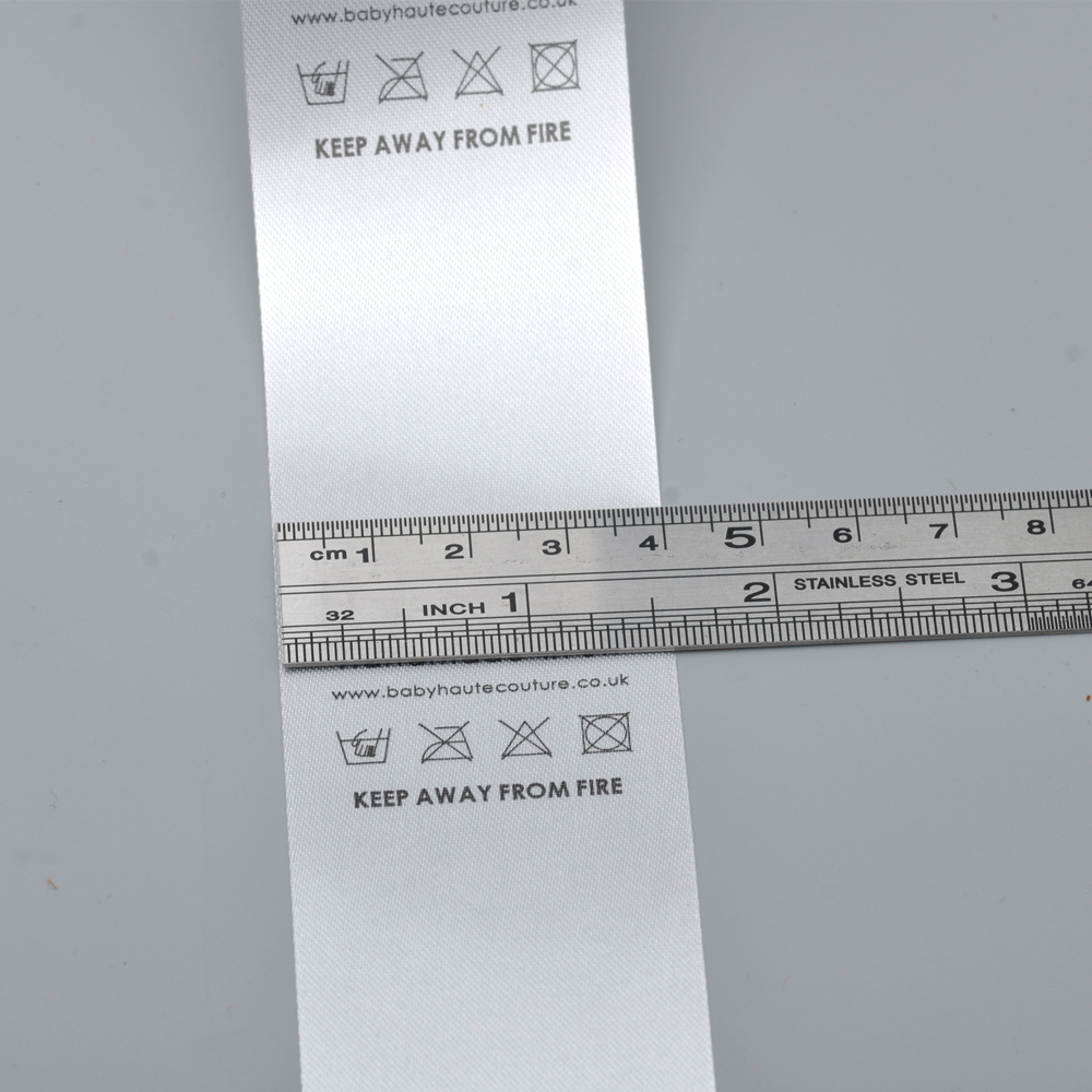 Custom Polyester garment label ribbon custom print clothing label