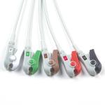 5 Lead Grey AHA Grabber Semi-finished ECG Cable Spare Parts For Hospital