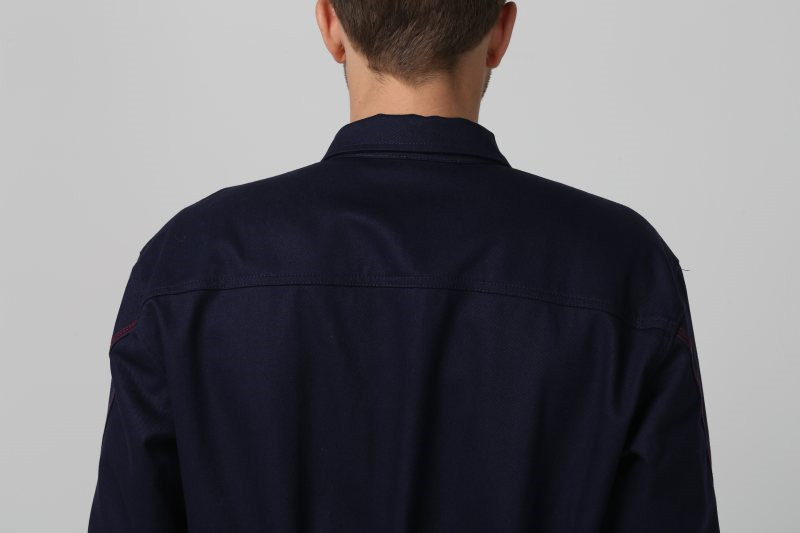 2 Way Brass Zipper Fire Retardant Workwear , 350gsm Flame Proof Overalls