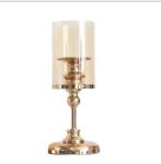 Aluminium Candle Holder Stand , Round Curved Nordic Candlestick