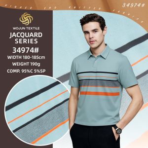 China High-End Jacquard Cotton T-Shirt Fabric｜Defined Pattern &amp; Stable Shape factory