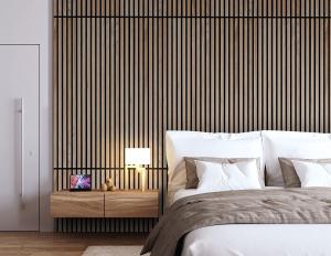 China Acoustic Wooden Slats Decorative Sound Insulation Panels Soundproof Room Dividers factory