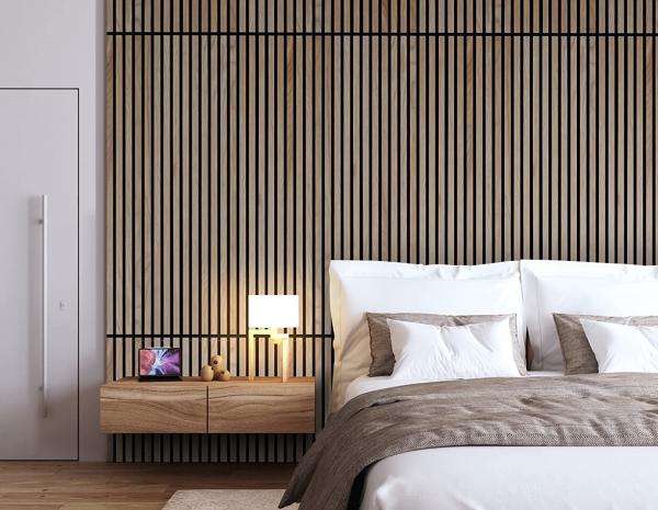 Acoustic Wooden Slats Decorative Sound Insulation Panels Soundproof Room