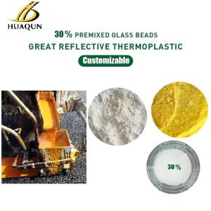 China Customizable Reflective Hot Melt Line Marking Paint 30% Glass Bead Thermoplastic Road Marking Paint factory