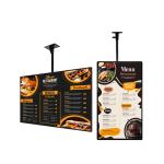8mm Ultra Narrow Restaurant Indoor Digital Menu Board For Fast Food Advertising