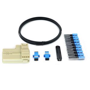 China Fiber Optic SC Connector Quick Assembly Set with 5 meters Outdoor Drop Cable Kit factory