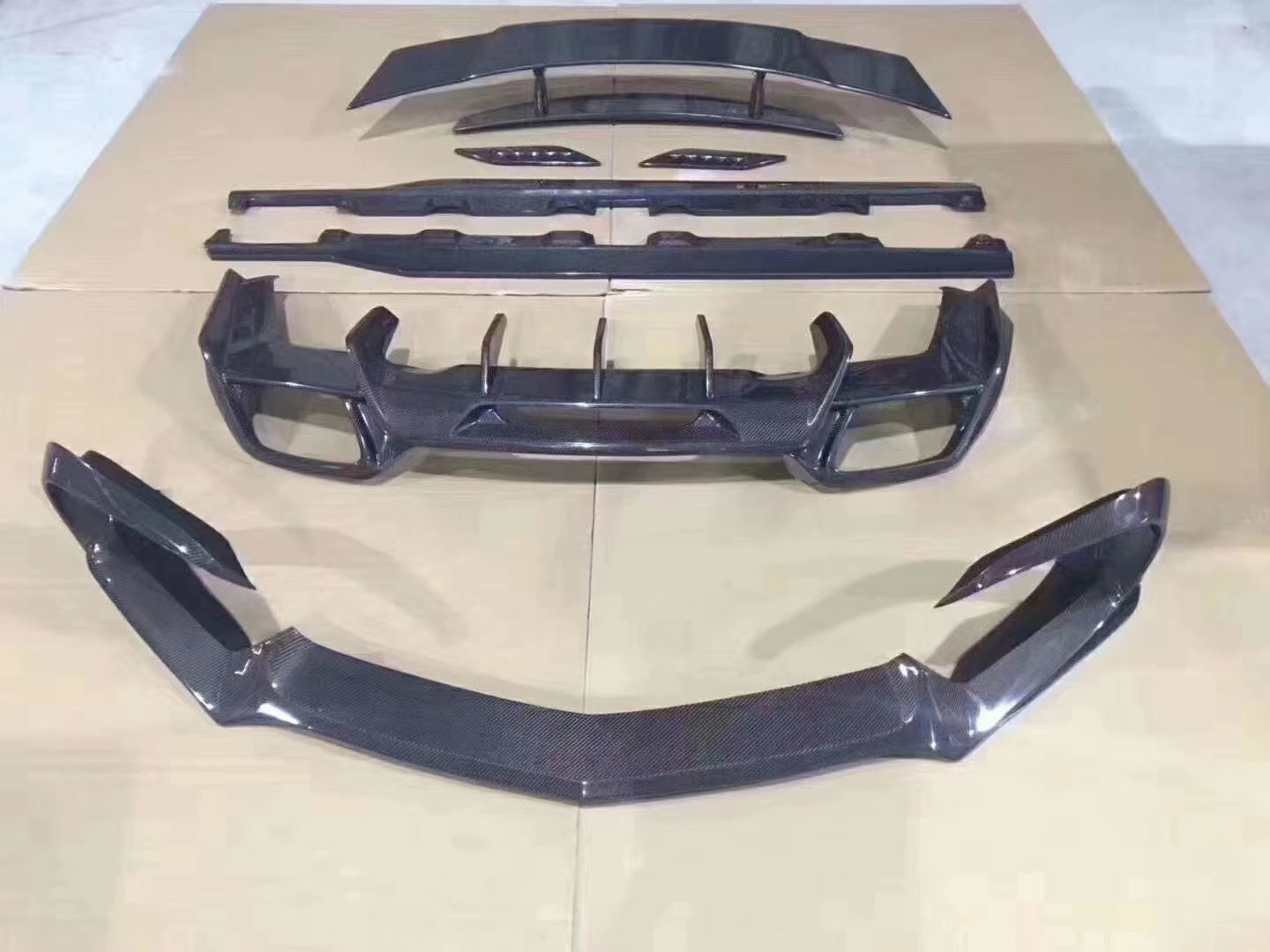 For Mercedes AMG GT Carbon Fiber Body Kit AMG GT Carbon Fiber Front Lip Diffuser Spoiler