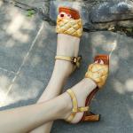 S260 Summer sandals women 2020 new Roman square toe fashion temperament women's