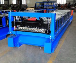 China Corrugated Steel Panel Roll Forming Machine , Steel Frame Roll Former 12-18m/Min factory