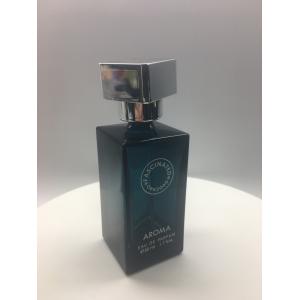 Rectangle Glass 50ml Luxury Perfume Bottles Atomizer With Square Cap