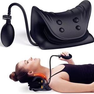 China Airbag C-Shaped Cervical Massage Pillow with Heating and Multi-point Massage for Neck and Shoulder Pain Relief factory