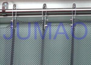 China Fireproof Silver Metal Mesh Curtains Metal Coil Drapery For Exhibition Blinds factory