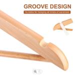 Non Slip Wooden Clothes Hangers 1.2cm Broad Shoulder Coat Hangers