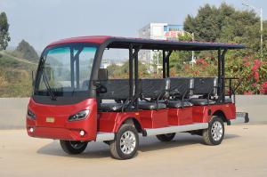 China Red Electric Sightseeing Cart For 14 Passengers CE Certificate / Mini Golf Buggy factory