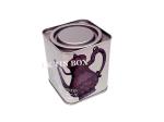 Personalised Langdon Tea Square Tin Box For Herbal Tea Metal Storage Damp