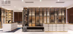 China Robust Expansive Stainless Steel Open Walk In Closet With Glass Doors factory