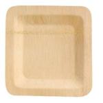 3.5 Inch 105 Mm Disposable Biodegradable Bamboo Plate Round Shape For Restaurant