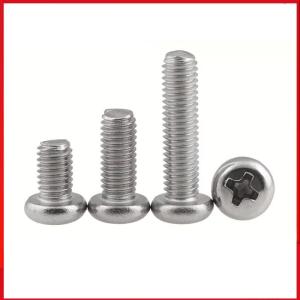 China ASME B18.6.3P Stainless Steel Machine Screws Phillips Drive Pan Head 18-8 factory