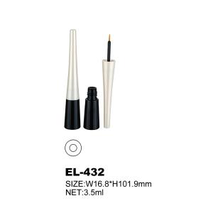 China Plastic Cylinder Empty Eyeliner Bottle Featuring Brush Tip Applicator factory
