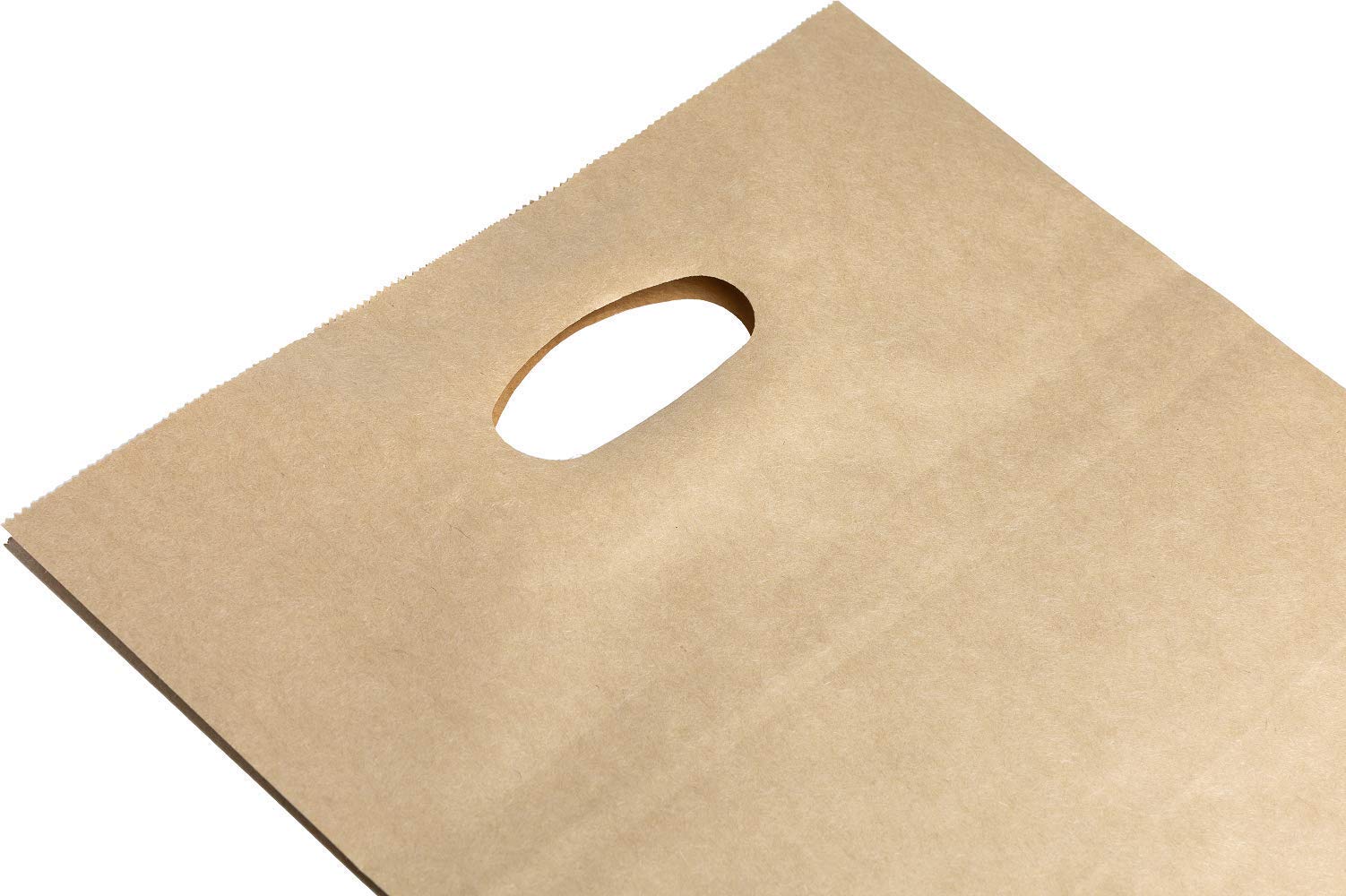 Custom Die Cut Brown Kraft Bakery Take Out Paper Bags With CMYK 4 Color Offset Printing