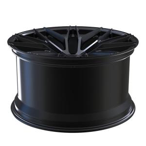 China 6061-T6 1 Piece Alloy Rims Gloss Black 5x112 20inch Elegant Shiny Finish factory
