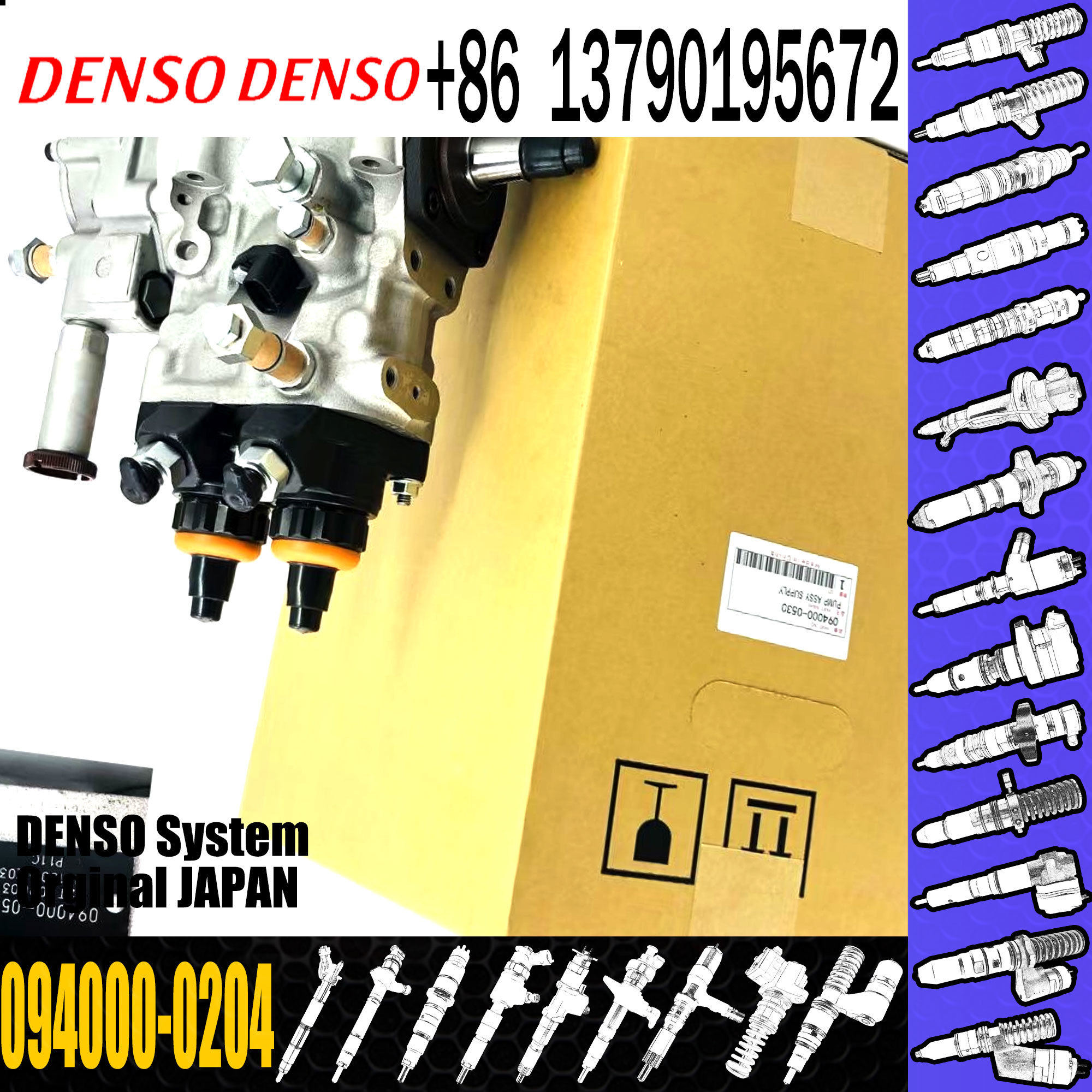 High quality Diesel Fuel Injector Pump 094000-0200 094000-0204 For HINO 22730-1080