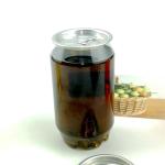 300ml 10oz PET Clear Soda Juice Plastic Beverage Jar With Silver Aluminum Lid